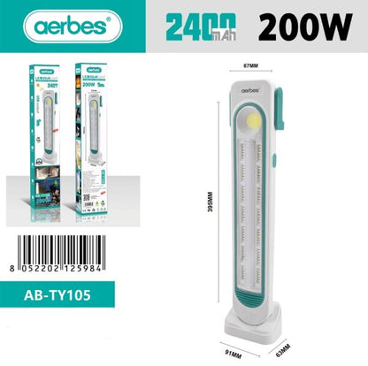 Aerbes AB-TY105 Rechargeable Solar Powered Emergency Light 200W