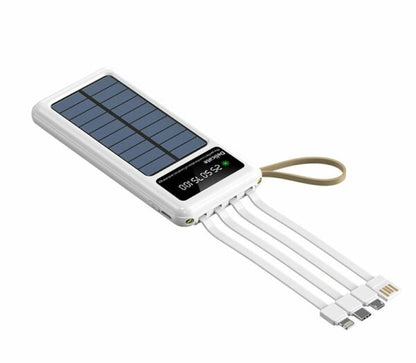 Wolulu 20000mah Solar Power  Bank with Cable Attached