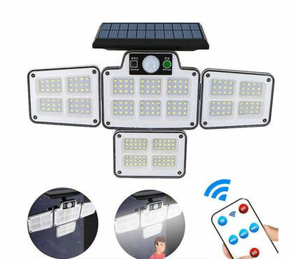 4 Side Emitting Solar Powered Light  With Remote Control