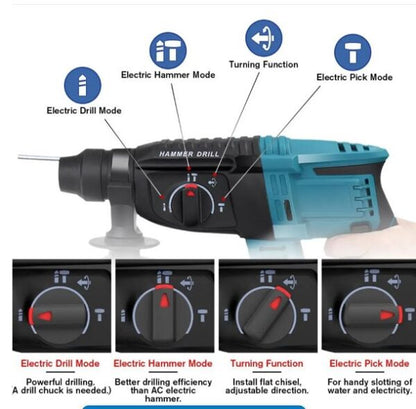 4 Electric Tool Set with 2 x 48V  15000mah Litium Battery. 1 x Impact  Wrench, 1 x Angle Grinder, 1 x Hammer  Drill, 1 x Electric Drill