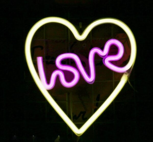 FA-A36 Love Heart Neon Sign Lamp USB And Battery Operated