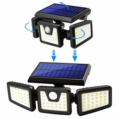 Split Solar Powered LED Wall Light  2400Mah Battery with Motion Sensor