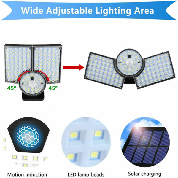 Waterproof Outdoor Solar Induction  Street Light 112LED With Remote  Control