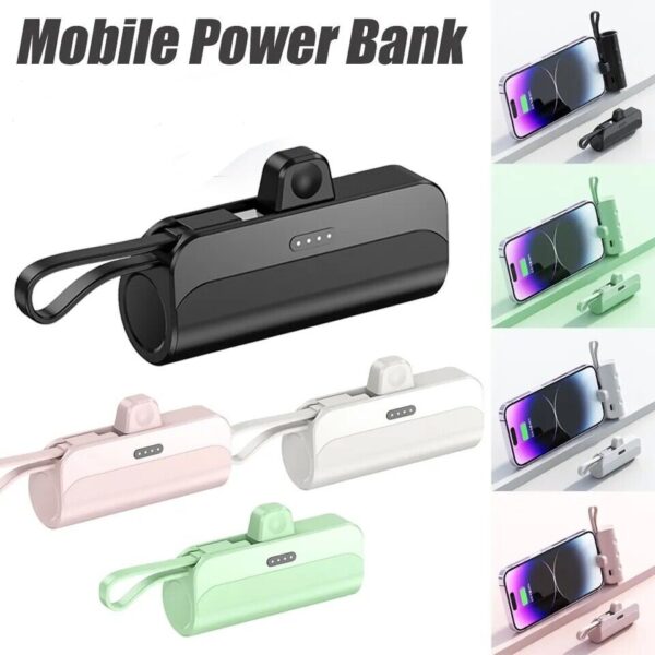 Wolulu 8000Mah Mini Power  Bank. Type C, Lightning & V8 Pins