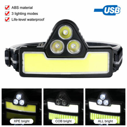 Aerbes AB-TD11 USB Rechargeable COB Headlamp