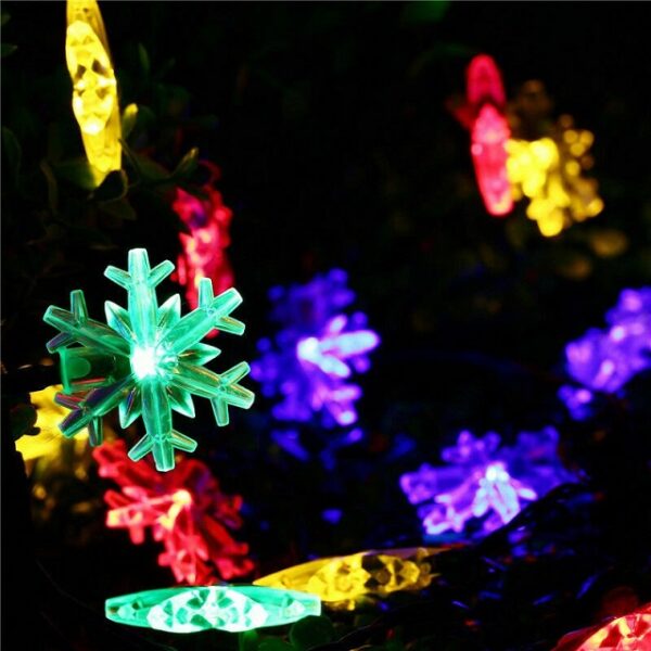 ZYF-50 Snow Flake Fairy String Light With Tail Plug Extension RGB 5M