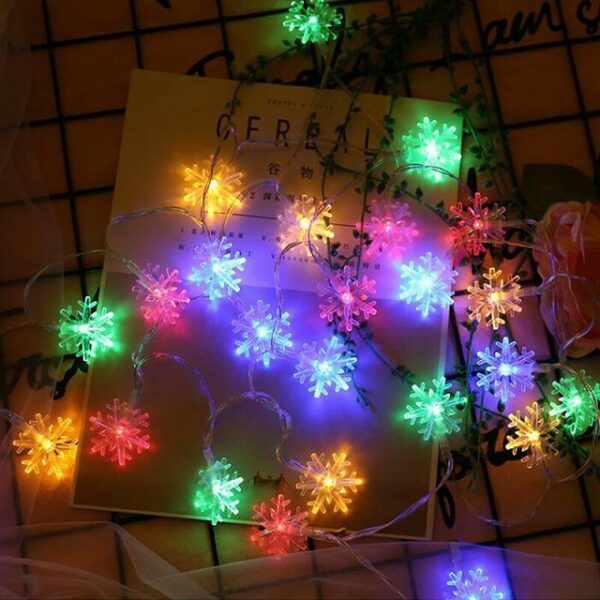 ZYF-50 Snow Flake Fairy String Light With Tail Plug Extension RGB 5M