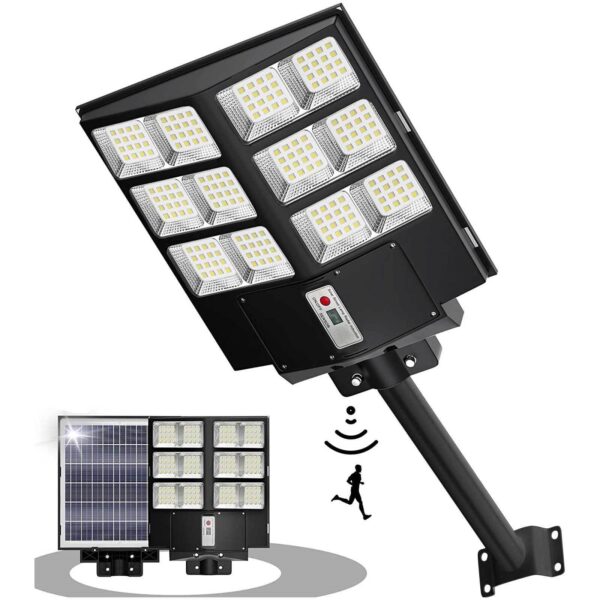 FA-5286-180W Solar Powered Street Light With Pole Arm + Remote Control