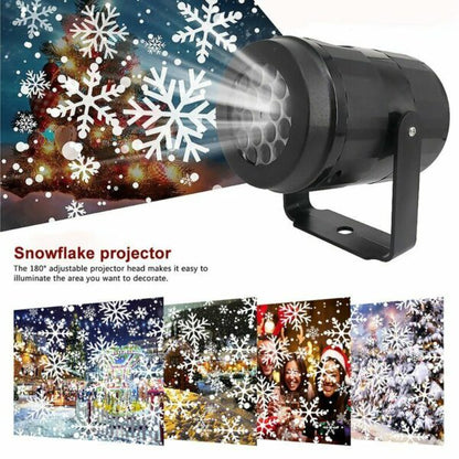 FA-W886-3-16 360 Degree Rotation Snowflake Projector Light