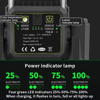 USB Rechargeable Foldable  Stretchable Multifunctional LED  Work Light