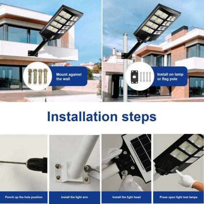 FA-5287-240W Solar Powered Street Light With Pole Arm + Remote Control