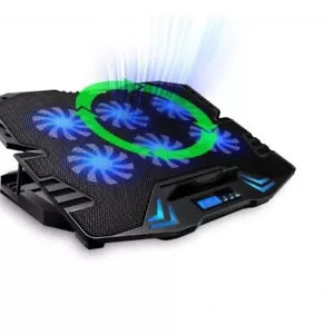 6 Fan Blue LED Notebook Ice  Cooler Pad