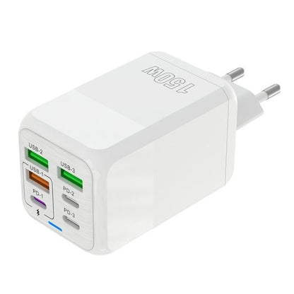 PKG092 601-3U+3C 150W Super Fast Charger 3 x USB Port And 3 x PD Port