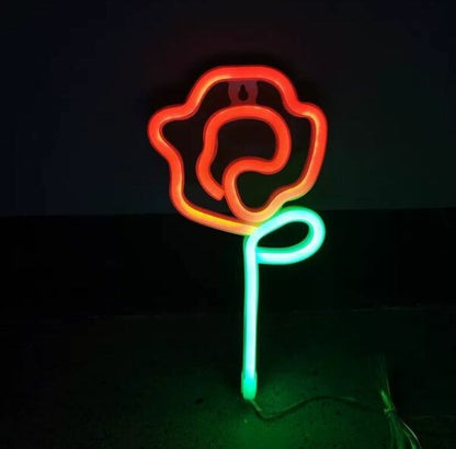 FA-A66 Rose Flower Neon Sign USB And Battery Operated