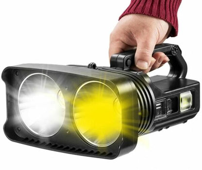 Double Light Multifunctional  Outdoor Rechargeable Powerful  Led Searchlight With Power Bank