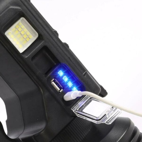 Double Light Multifunctional  Outdoor Rechargeable Powerful  Led Searchlight With Power Bank