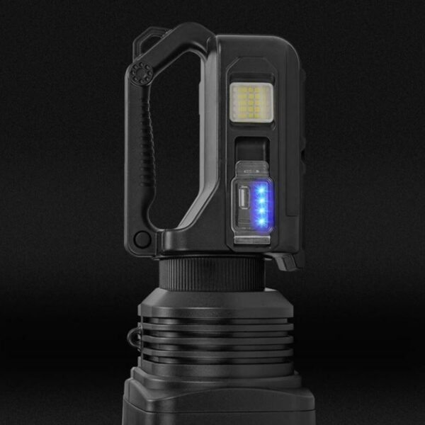 Double Light Multifunctional  Outdoor Rechargeable Powerful  Led Searchlight With Power Bank