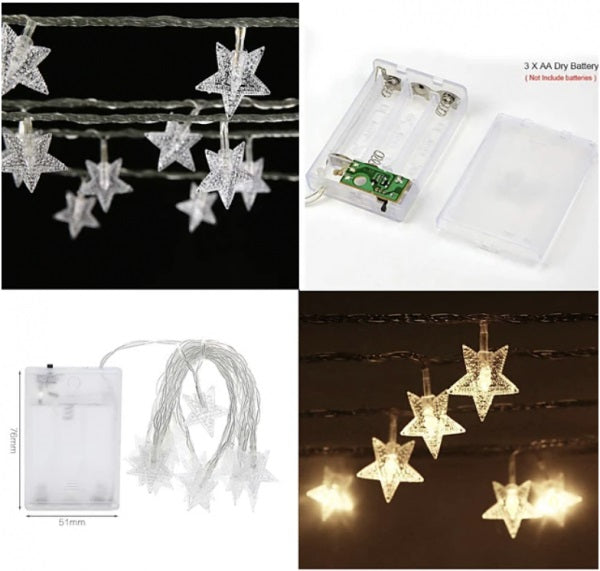 JG3108 5M Battery Operated Star Christmas Light