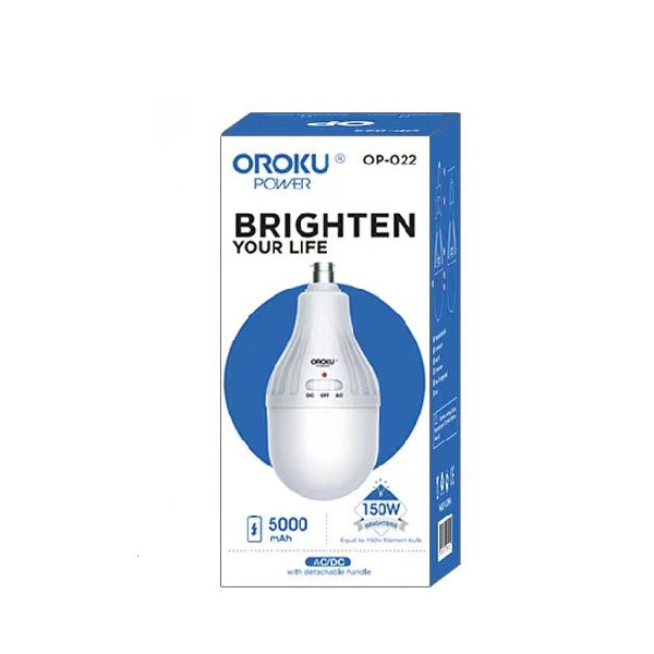 Oroku Power OP-022 Rechargeable Hanging LED B22 Light Bulb 5000Mah