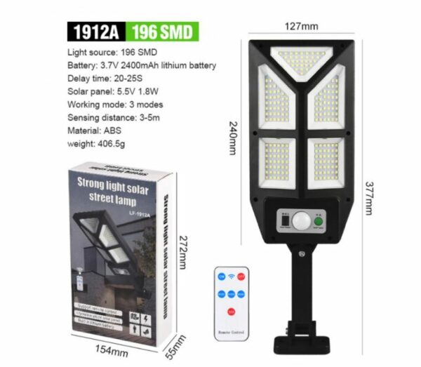 FA-1912A Solar Powered LED Street Lamp With Remote Control