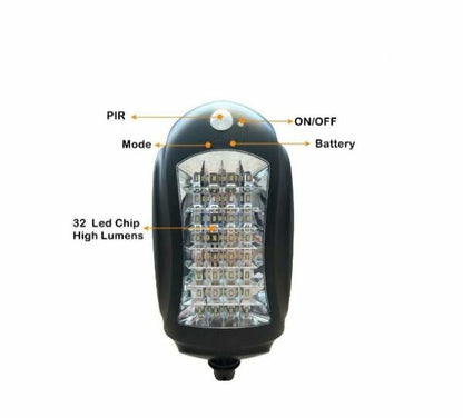 FA-EP-118 Solar Powered Human Induction Street Light With Remote Control And Pole 16W