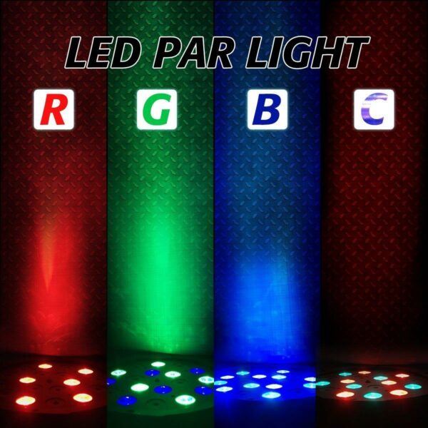 FA-18 RGB DMX 512 Stage Light Flat Par Lighting Effect 18LED