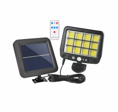 Solar Powered Sensor Motion COB  Light With Solar Panel And Remote  Control