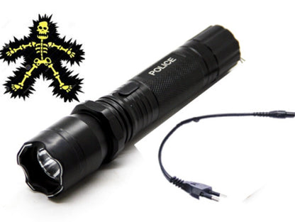 Rechargeable Metal Stun Gun Flashlight Torch