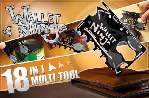 Wallet Ninja 18 in 1 Multi Tool Credit Card Pocket Survival Camping