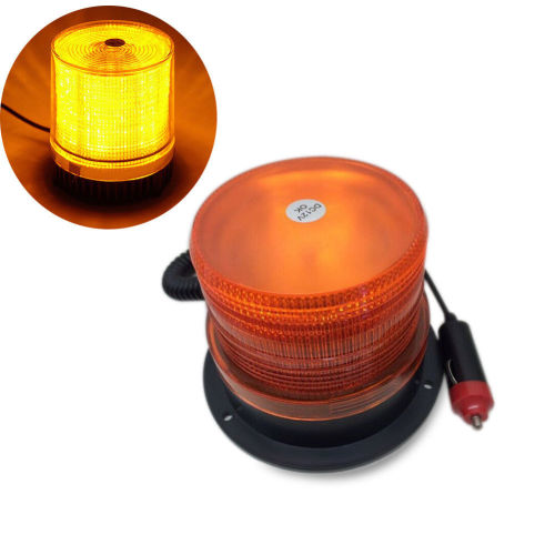 Round Rotating Beacon Roof Top Emergency Flash Strobe Warning Light Amber