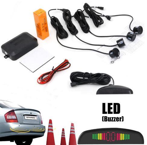 LED Parking Sensor With 4 Sensors Reverse Backup Car Parking