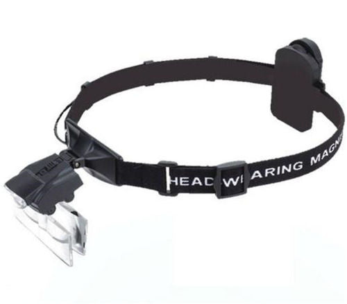 Headband with LED Lamp Illuminated Multiple Lens head magnifier