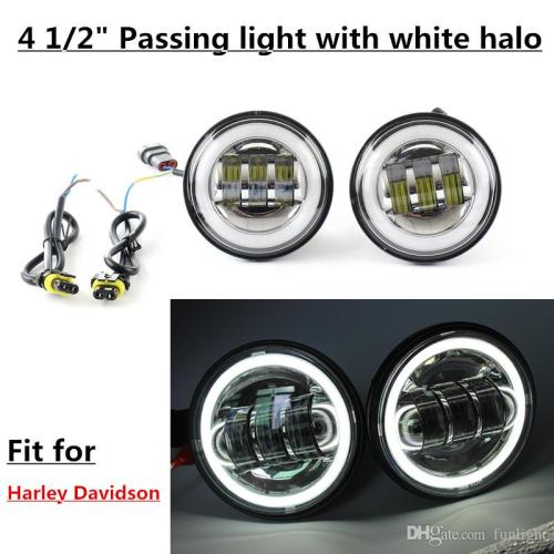 2X 60W Halo LED Fog Light Driving Working Off-Road Lamp For Jeep JK CJ TJ