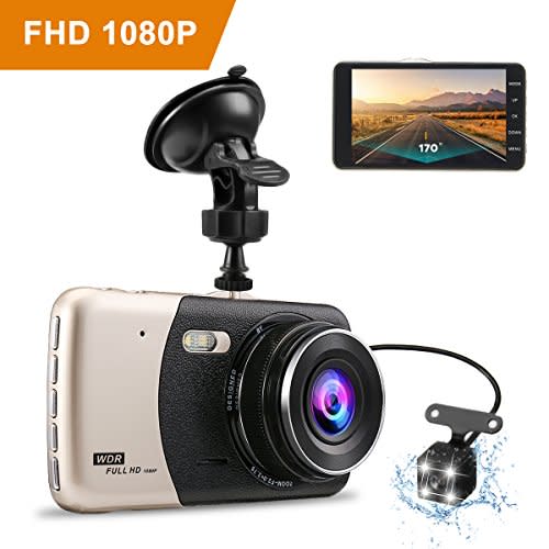 4 Dual Lens 1080P HD Car DVR Dash Cam Camera Camcorder