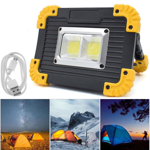 20W Portable COB LED Bright Light Outdoor Camping Fishing Work Light