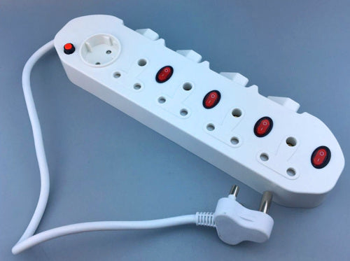 9 Way Multi-Plug With illuminated Switches