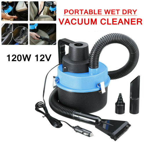 12V Portable Wet Dry Canister Mini Car Boat Vacuum Cleaner Air Inflating Pump