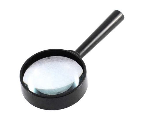 Black Straight-Shank Magnifying Glass Within 50mm