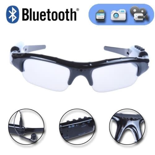 HD720P Spy Camera MP3 Bluetooth Headset Sport Sunglasses Cycling Skiing Recorder