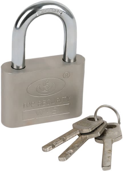 Cabinet Door 60mm Security Lock Padlock Silver Tone w 3 Keys