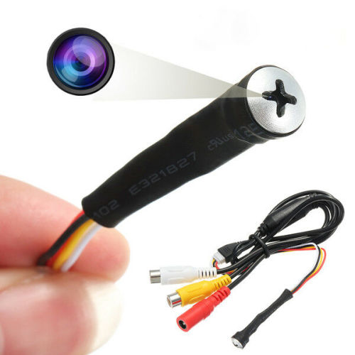 Mini Hidden Camera HD 700TVL CCTV Screw Pinhole Video Audio Spy Nanny Cam DIY