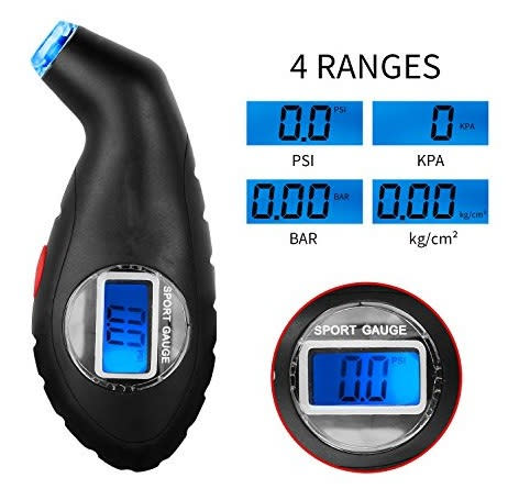 Safety LCD Digital Tire Pressure Tester Tyre Gauge Car Diagnostic Tool