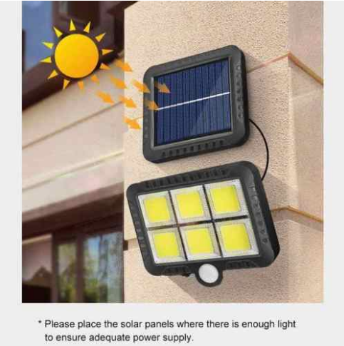 COB 120LED Solar Light Motion Sensor Waterproof Outdoor Path Night Lighting Lamp