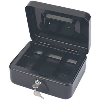 Petty Cash Box Metal Money Tray Holder Deposit Security Steel Safe Lock Keys