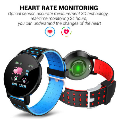 119plus Smart Bracelet Fitness Tracker Heart Rate Blood Pressure Monitor watch