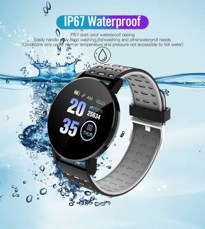 119plus Smart Bracelet Fitness Tracker Heart Rate Blood Pressure Monitor watch