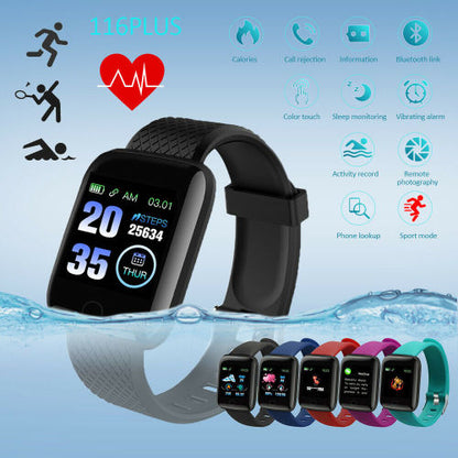 116-PLUS Smart Watch Waterproof Health Tracking Fitness Smart Bracelet