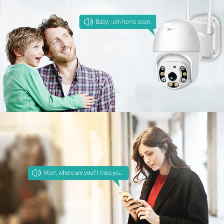 1080P FHD H.265 Waterproof WiFi Camera Motion Voice Alert Dual Antenna IP Camera