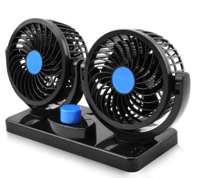 Electric Car Fan Dual Head 2 Speed 12V Air Circulator