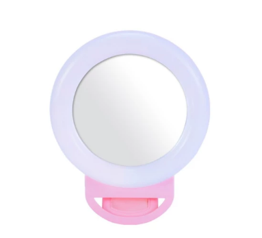 A4S RGB Selfie Ring Light Portable Makeup Mirror Clip light